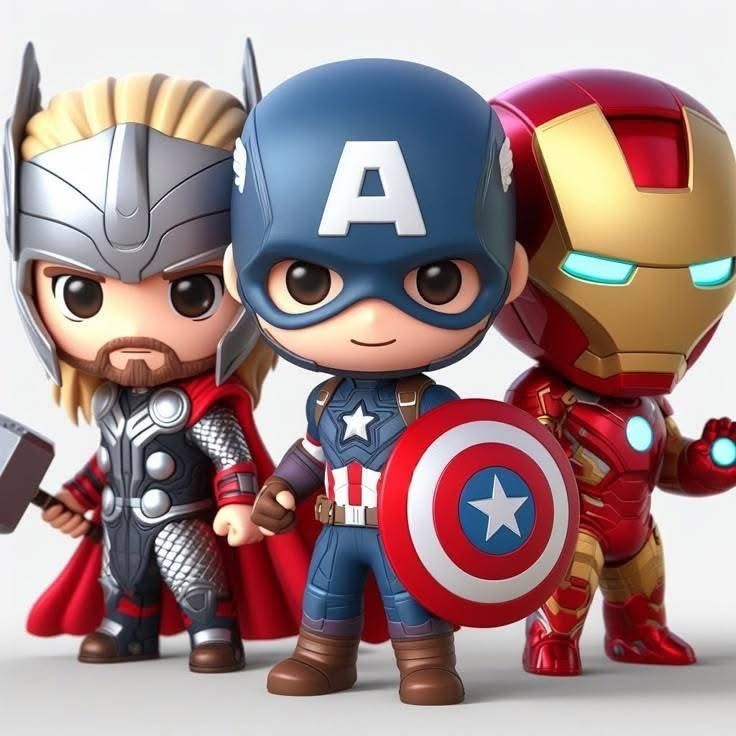 Premium Glossy Cute Avengers Super Hero Fridge Magnets