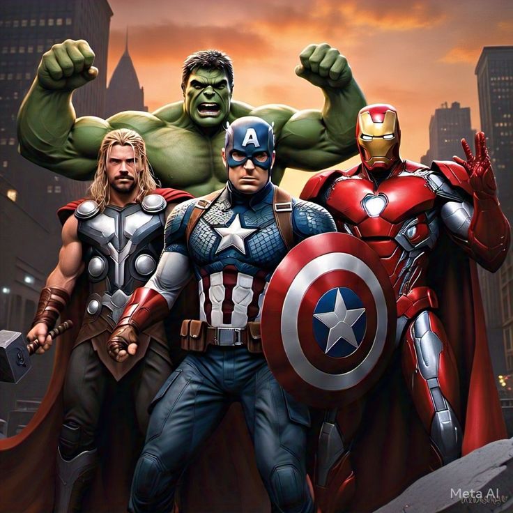 Premium Glossy Cute Avengers Super Hero Fridge Magnets