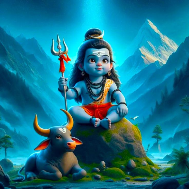 Premium Glossy Fridge Cute Hindu GOD Magnets