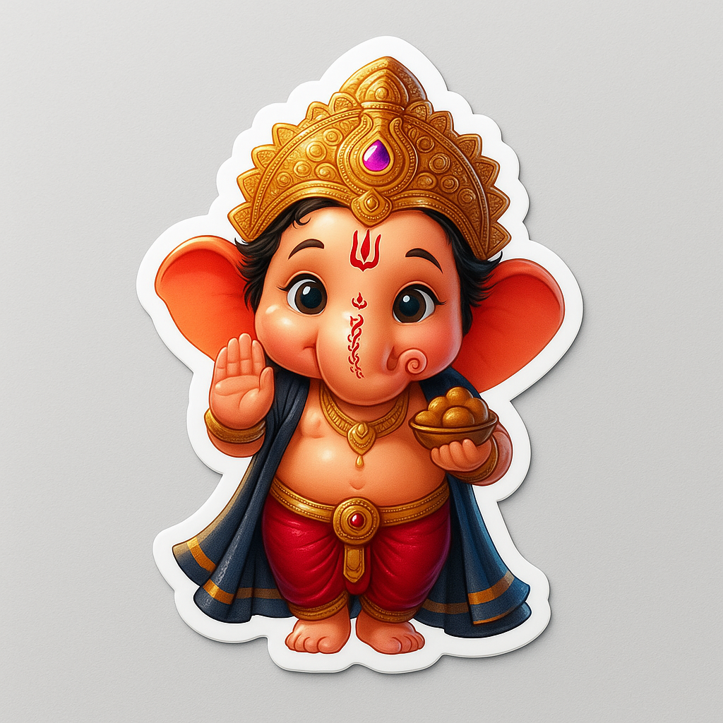 Premium Glossy Fridge Cute Hindu GOD Magnets
