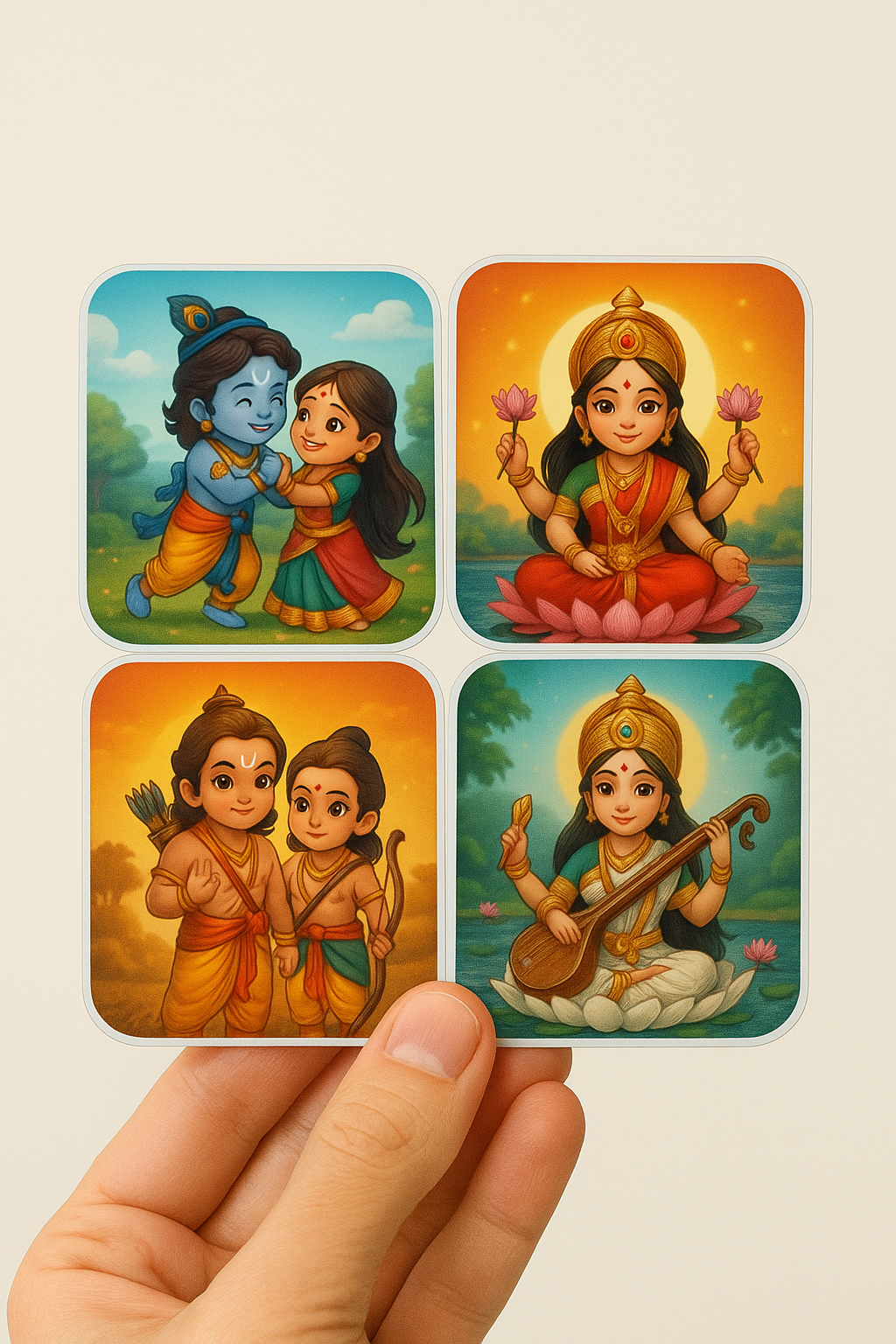 Premium Glossy Fridge Cute Hindu GOD Magnets
